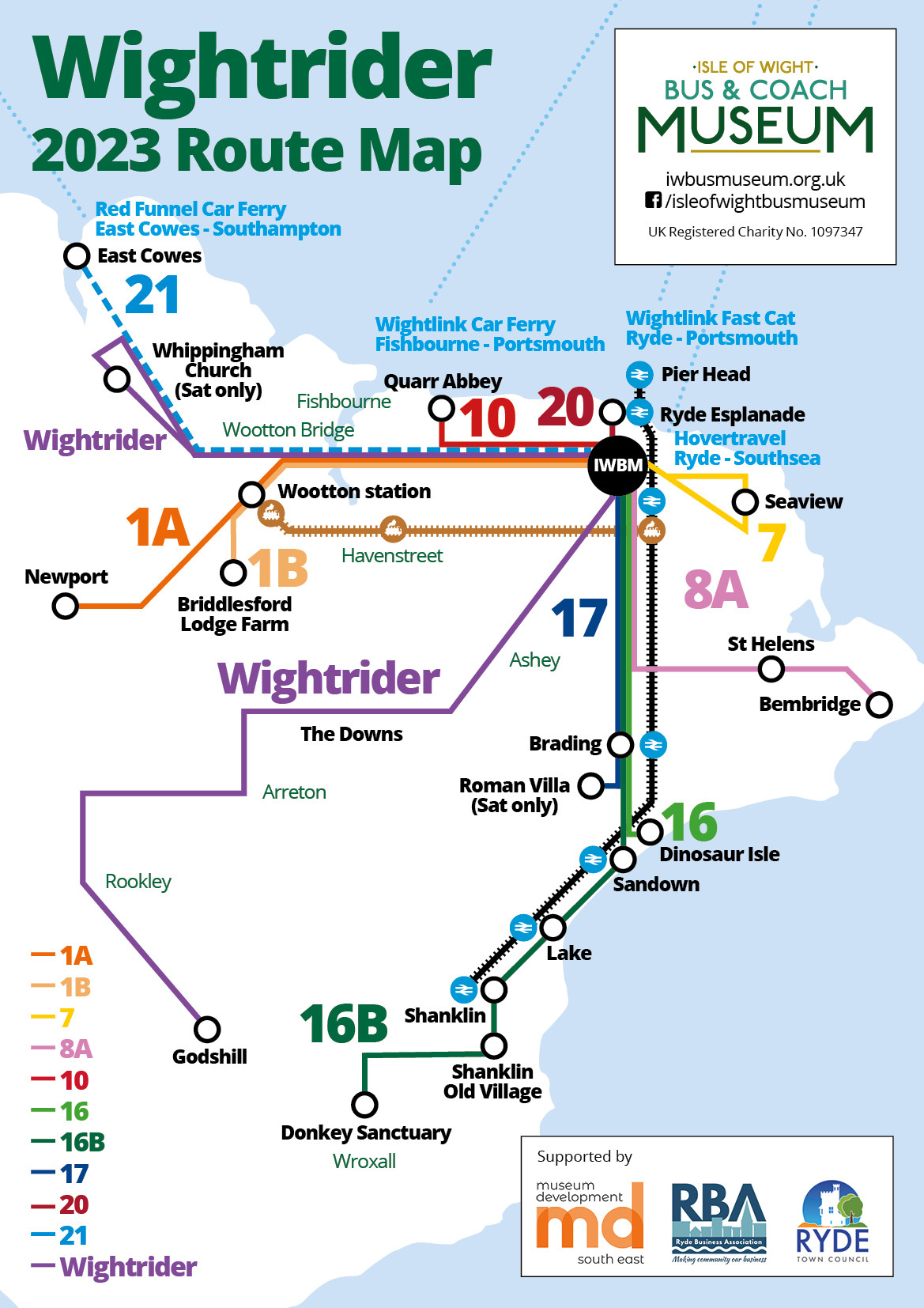 Wightrider Route Map Wightrider Route Map